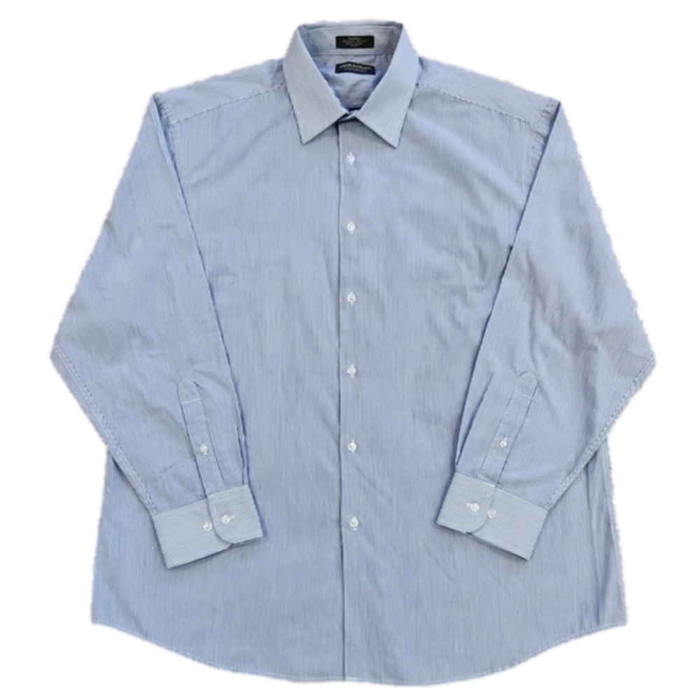 3/$20 John Bartlett Statements Blue Striped Button-Up Shirt